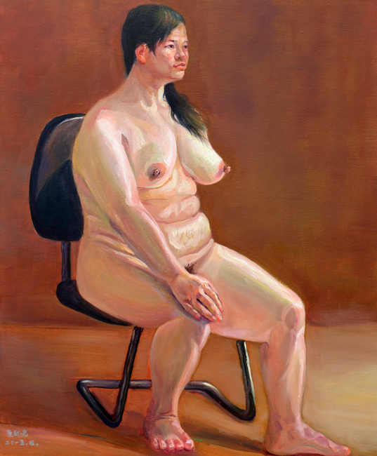 《人体之二》(布上油画)50X60cm 创作时间2015年4月