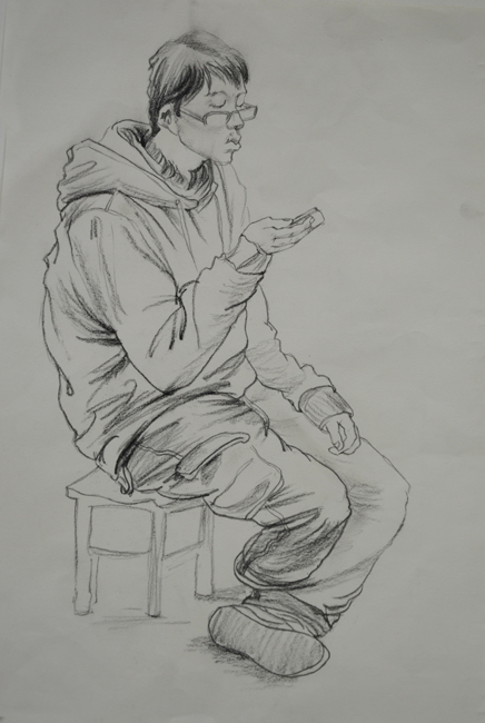 作品:《自画像》尺寸:8K