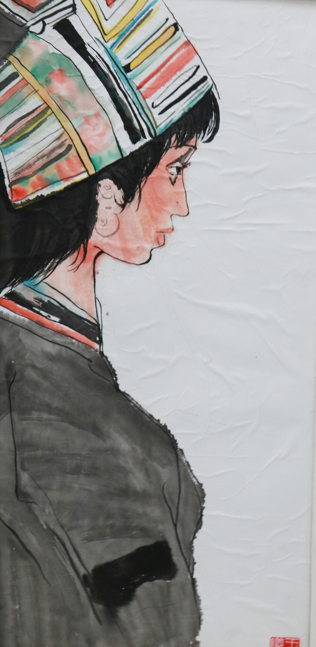 作品名称:《女孩肖像》作者:王嘉曦 尺寸:34cm乘70cm