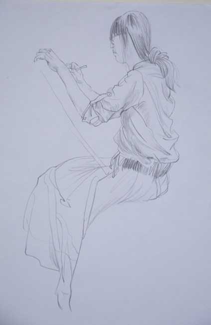 作品:速写(七)尺寸:8K