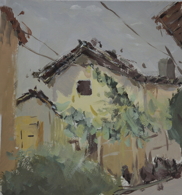 作品:仙居写生(六)尺寸:35CM×35CM
