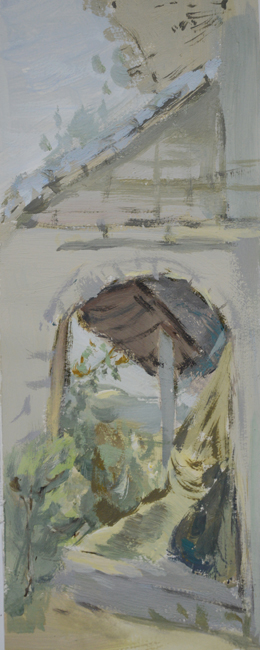 作品:仙居写生(五)尺寸:15CM×45CM