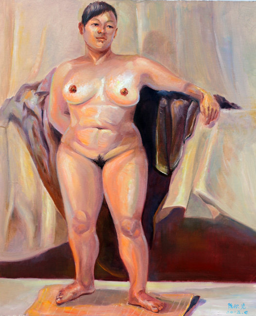 《人体之一》(布上油画)50X60cm 创作时间2015年4月