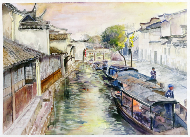 《江南之乡》(水彩画)