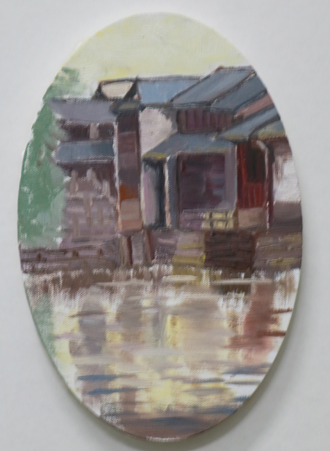 作品名称:小镇组图三 作者:伍杨超 尺寸20cm乘30cm