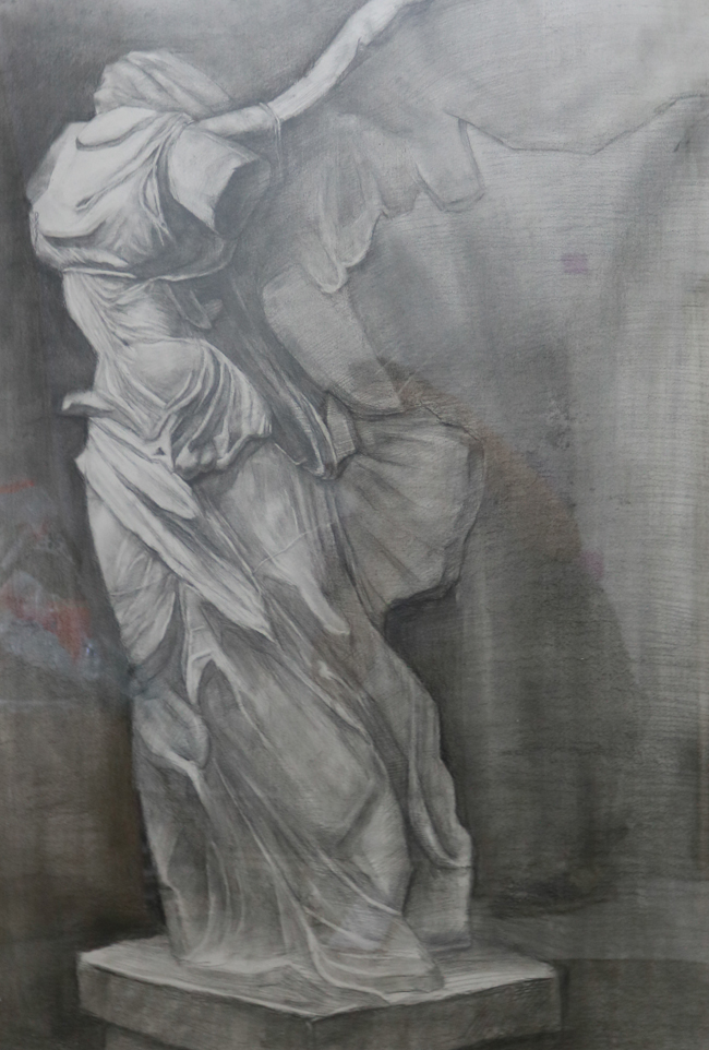 作品名称:《石膏》作者:王嘉曦 尺寸:54cm乘74cm